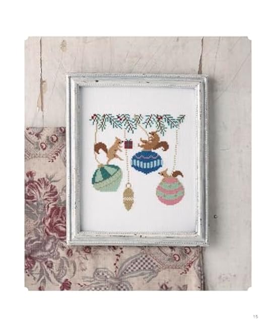 Enjoy cross-stitch Christmas embroidery that colors the holy night Japanese Craft Book