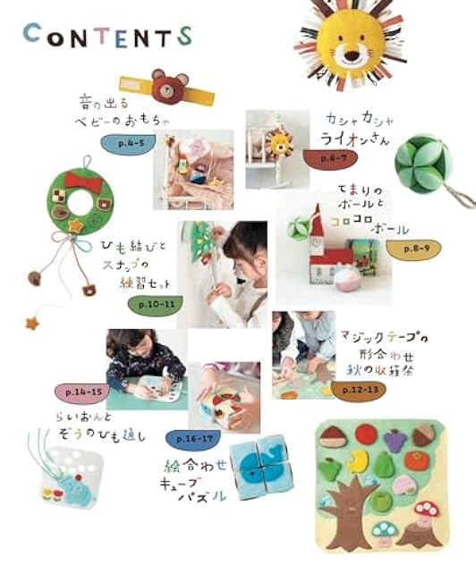 Educational toys made from felt that enrich children's hearts with emotion. Japanese Craft Book