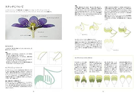 Enjoy embroidery with flowers from the Royal Botanic Gardens: Embroidery designs derived from botanical paintings at Kew Gardens Trish Barr, Shizuyo Saito - Japanese Craft Book