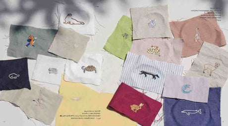 Zoo animal embroidery Japanese Craft Book embroidery stitch pattern Minako Chiba - Japanese Craft Book