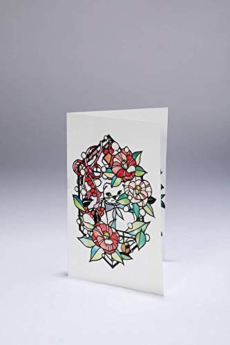 33 beautiful stained glass greeting cards that can be cut out and given as gifts Japanese Craft Book