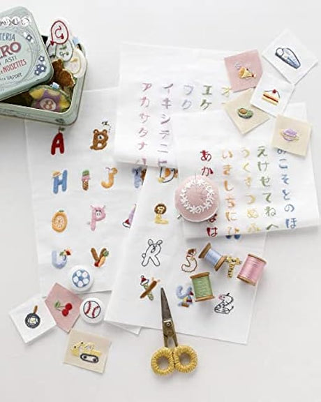 Embroidery sheep easy handmade book Cute letters & one-point embroidery - Japanese Craft Book