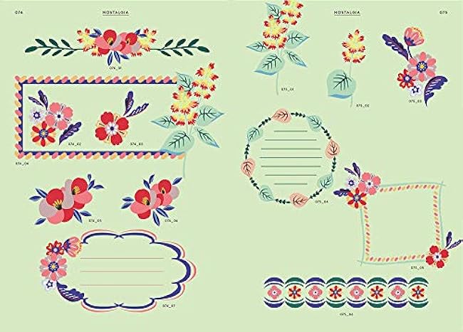 Gorgeous flower illustration material collection