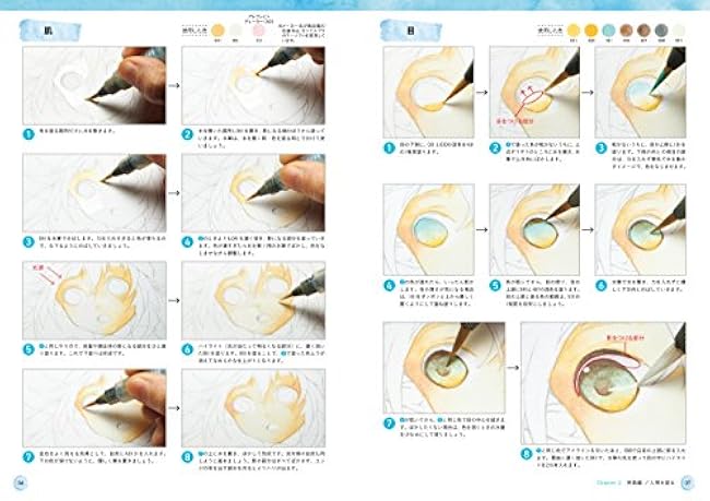 Comic illustration lesson drawing with watercolor pencils - Japanese Craft Book