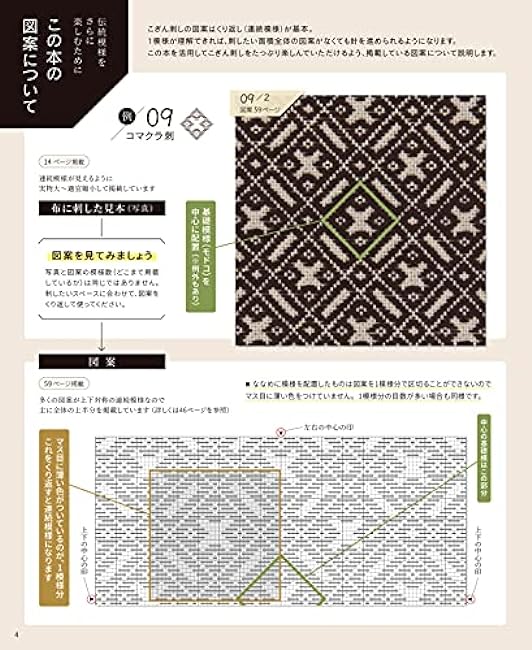 Enjoy traditional patterns even more by arranging and combining them Kogin-zashi continuous pattern design collection 88 Japanese Craft Book