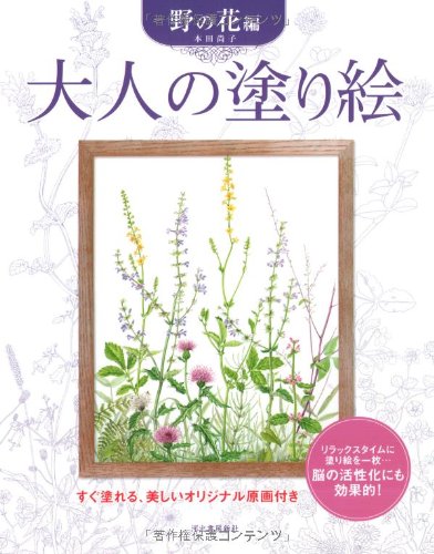 Adult Coloring Book: Wildflowers Edition: Ready to Color, with Beautiful Original Illustrations Japanese Craft Book