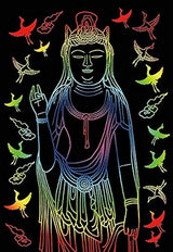 Scratch art that adjusts the autonomic nervous system Hiromi Tanaka's adorable Buddha statue Japanese Coloring Book