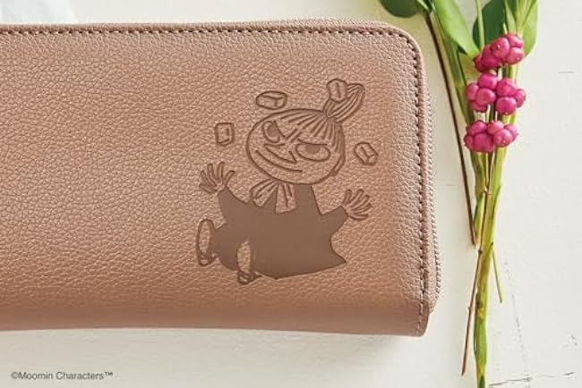 MOOMIN Large capacity bellows type long wallet that makes it easy to see cards BOOK ROSE BROWN (Variety)