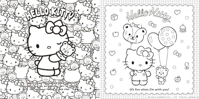 Hello Kitty play coloring book Japanese Coloring Book