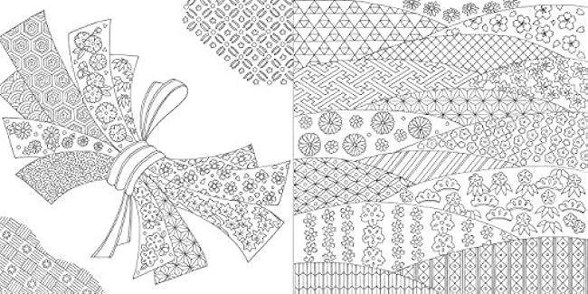 Spring/Summer/Autumn/Winter Japanese Coloring Book Japanese Coloring Book