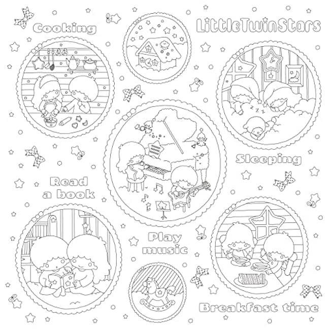 Nostalgic Sanrio character coloring book Japanese Coloring Book