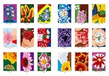 100 Puzzle Coloring Book 11 Vibrant Flowers (Art Therapy Series) - Japanese Craft Book