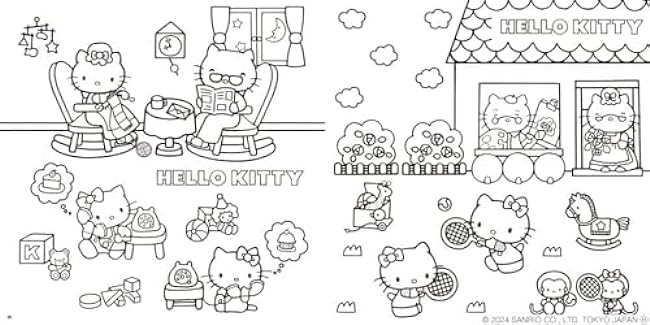 Hello Kitty play coloring book Japanese Coloring Book