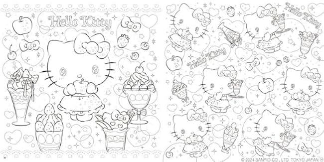 Hello Kitty play coloring book Japanese Coloring Book