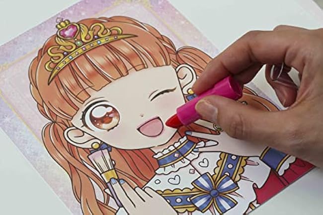 Princess coloring book with drawing cosmetics palette (TJMOOK) - Japanese Craft Book