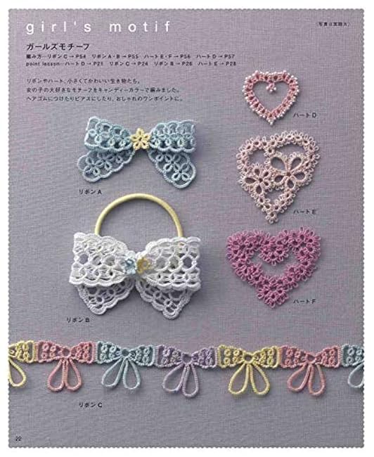 New edition: First time lace knitting - Easy to understand from the basics! Tatting lace Emiko Kitao - Japanese Craft Book