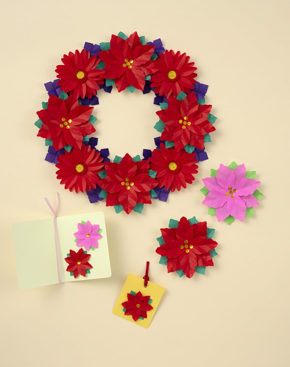 Easy to make 3D flowers by folding and cutting: Origami flower decorations Japanese Craft Book