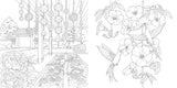 Coloring Book: A Day of Flowers in Happy Colors - Japanese Coloring Book