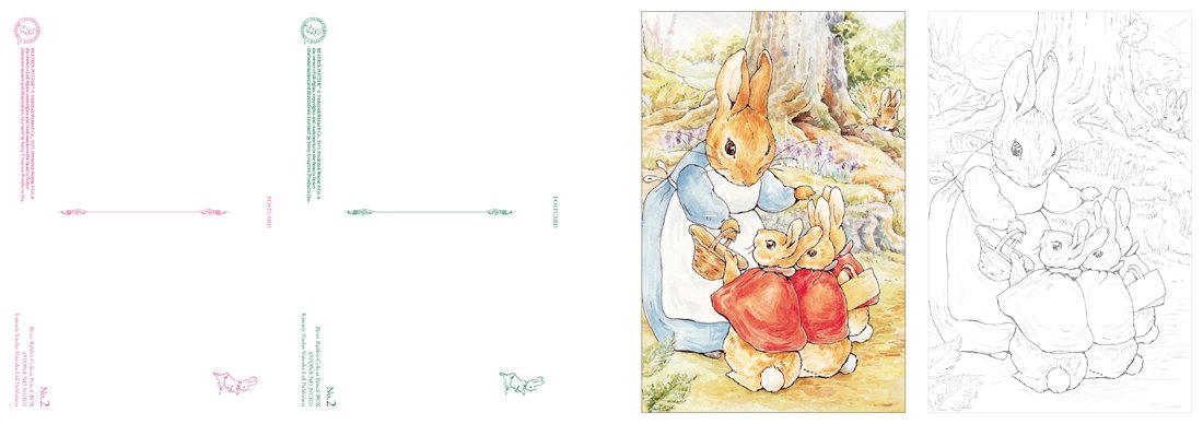 Adult coloring book POSTCARD BOOK Peter Rabbit color pencil BOX - Japanese Craft Book