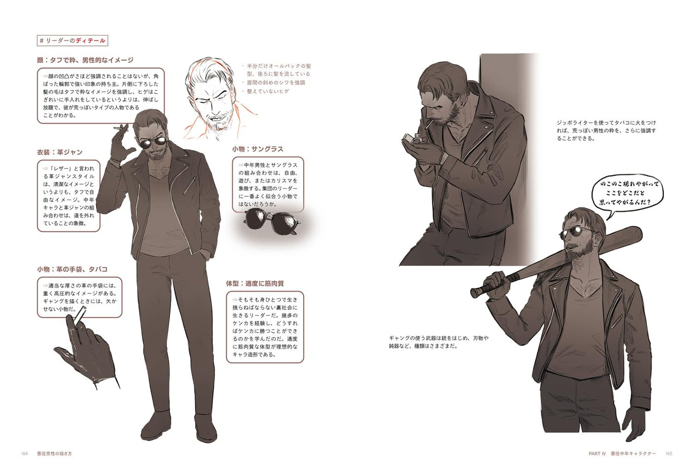 How to draw male villains - Japanese Craft Book
