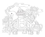 Coloring Book Series: Animals and the Mysterious ABC - Animals and the World of A to Z  - Japanese Craft Book