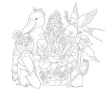 Coloring Book Series: Animals and the Mysterious ABC - Animals and the World of A to Z  - Japanese Craft Book