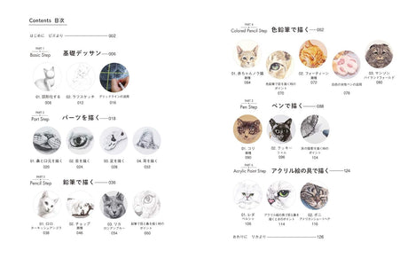 Draw a cat - Japanese Coloring Book