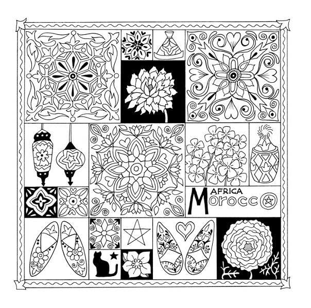 Flowers of the World Coloring Book - Japanese Craft Book