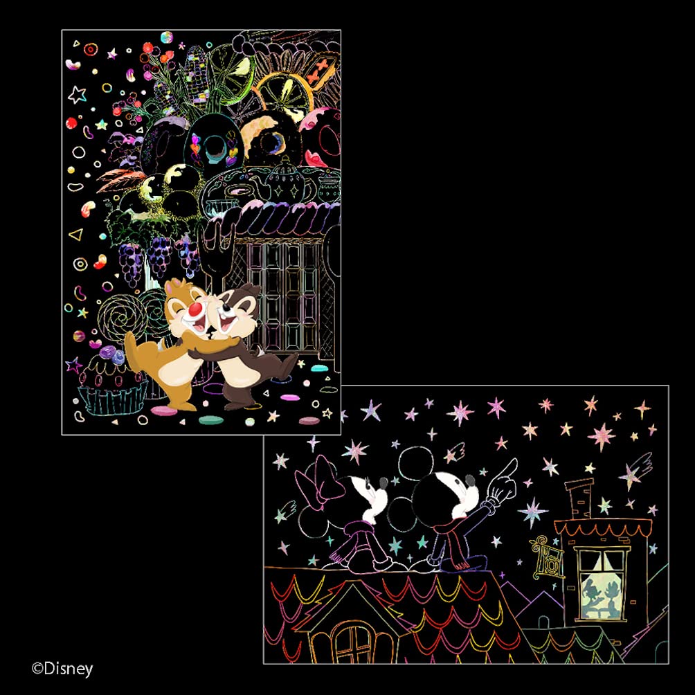 Adult Disney Lovely Scratch Art Mickey & Friends Japanese Craft Book scratch art INKO KOTORIYAMA - Japanese Craft Book