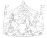 Coloring Book Series: Animals and the Mysterious ABC - Animals and the World of A to Z  - Japanese Craft Book