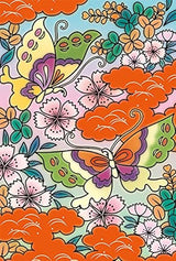 Scratch art to improve the autonomic nervous system - gorgeous traditional kimono Japanese pattern Japanese Coloring Book