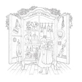 A Story-Weaving Coloring Book: A Forest Diary Journey with Little Twins - Japanese Coloring Book