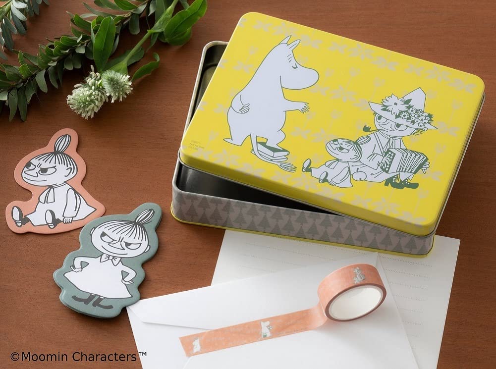 ESSE July 2023 special edition Moomin can BOX set with masking tape and memo