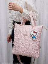 HELLO KITTY Ribbon 3way Quilted BAG BOOK Cute Pink