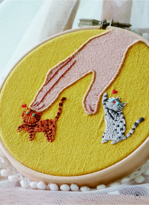 Meow Meow Cat Embroidery Jeon Jisung - Japanese Craft Book*