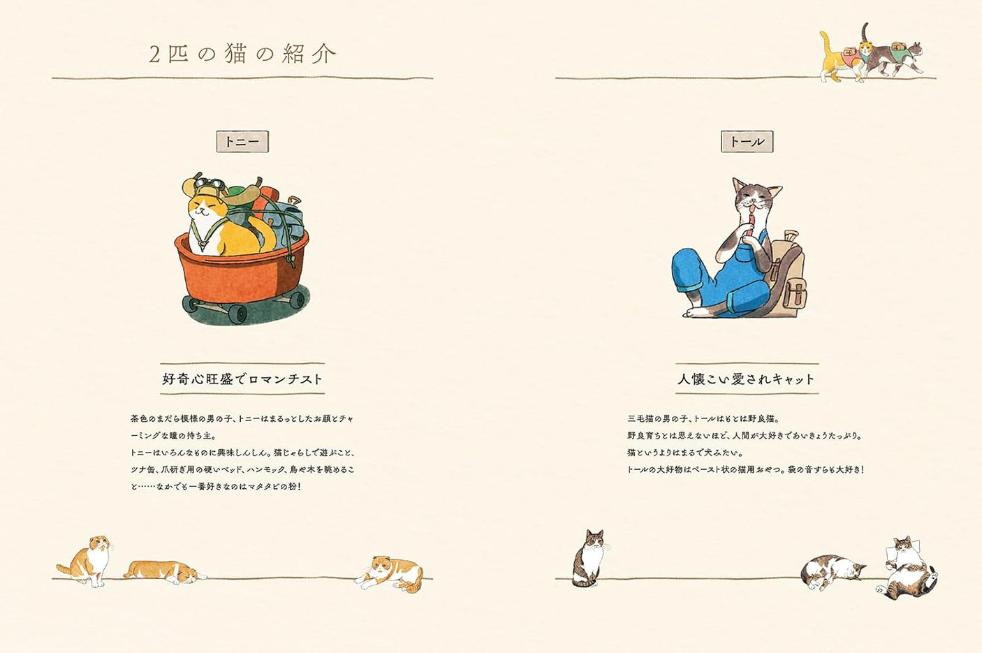 A coloring book about traveling through the four seasons of Korea with two cats- Japanese Craft Book