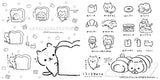 Rolling cat Coloring book lesson Book illustration - Japanese Craft Book