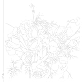 Adult sketch coloring book - Colorful flower bouquet - Flower gift of happiness that conveys your feelings - Japanese Coloring Book