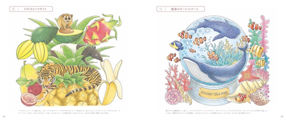 Love Fantasy Coloring Book Animals in a Mysterious Forest Fumi Hamano - Japanese Coloring Book*