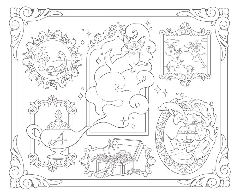 Coloring Book Series: Animals and the Mysterious ABC - Animals and the World of A to Z  - Japanese Craft Book