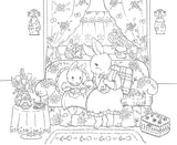 A rabbit family's life in a small house filled with flowers Japanese Craft Book