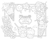 Midnight Tea Party with Stuffed Animals - Exciting Coloring Book Series - Japanese Coloring Book