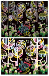 Fairy paradise story Japanese Craft Book scratch art- Japanese Craft Book