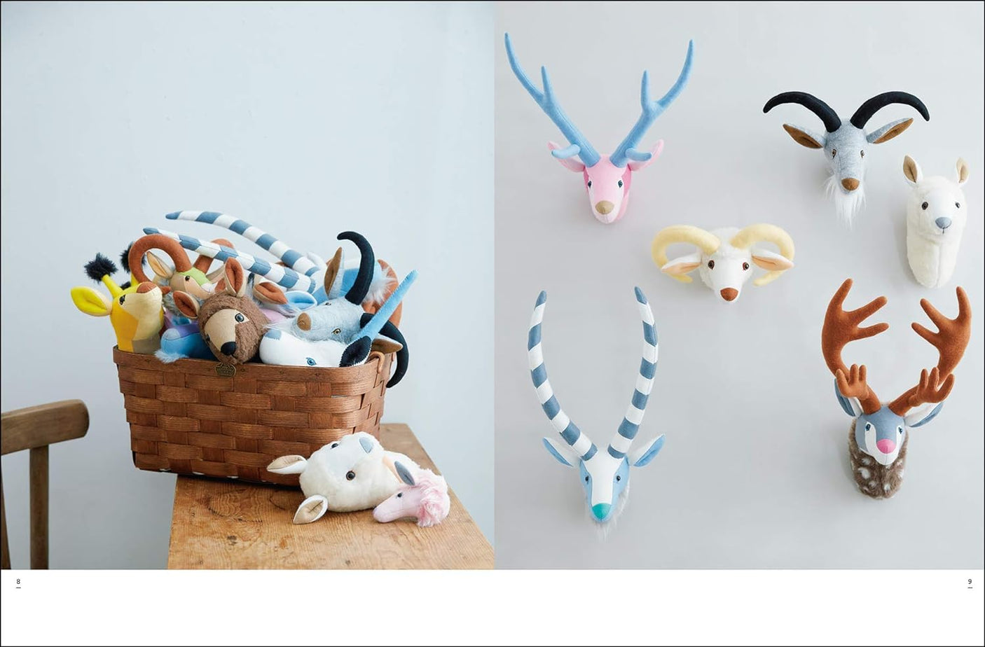 Animal trophies made from felt: Enjoy animal interior decoration Japanese Craft Book