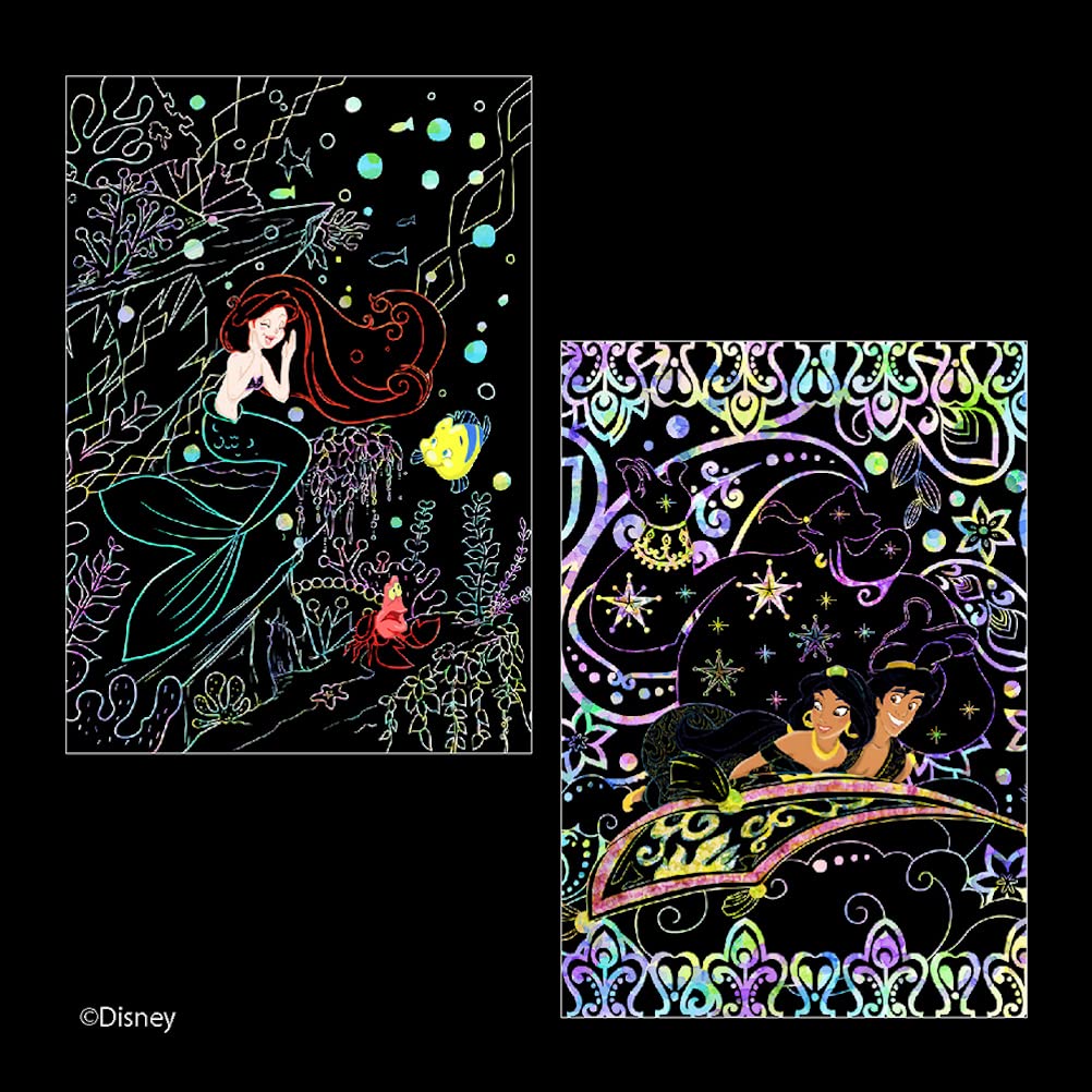 Adult Disney Lovely Scratch Art Princess scratch art INKO KOTORIYAMA - Japanese Craft Book