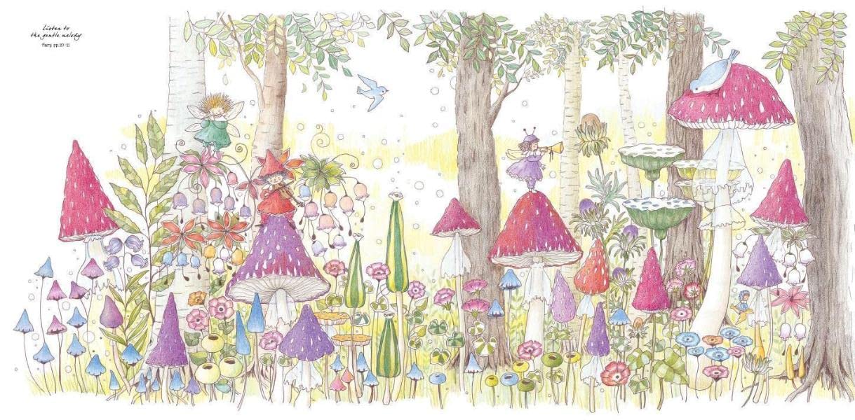 Flower Coloring Book: A Journey to a Wonderland - Japanese Craft Book