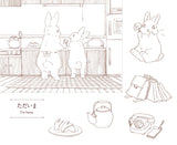 Rabbits and Nostalgic Japanese Scenery - Japanese Coloring Book