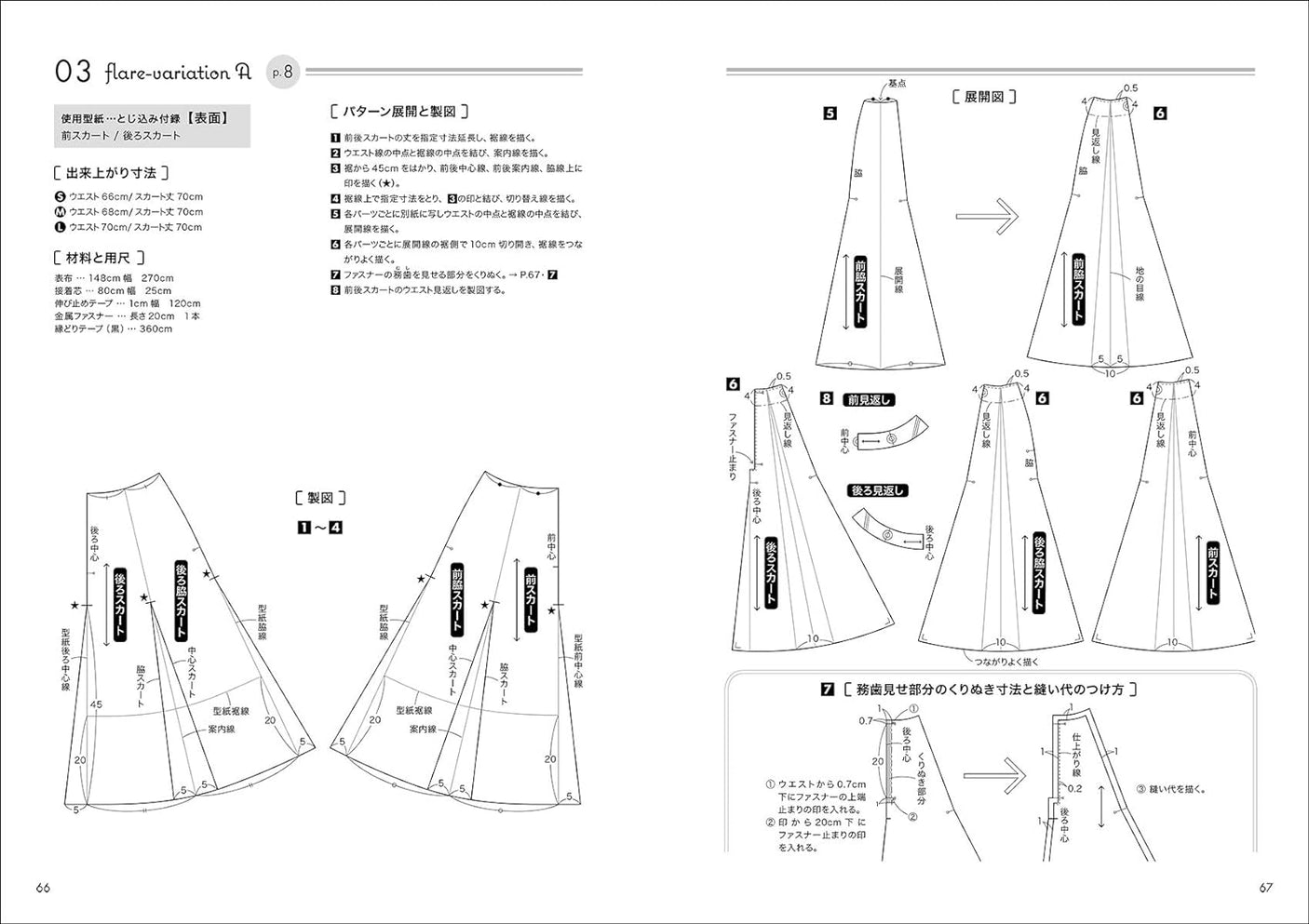 Yuka Komine Skirts that allow you to enjoy variations by developing patterns: 11 designs made from two prototypes Japanese Craft Book