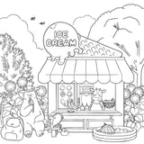Coloring Book: The Bear's Delicious Restaurant (Hospitality Through the Seasons) The coloring book - GINO the bear, a wonderful chef - Adult Japanese coloring book