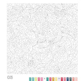 A healing puzzle coloring book that resets your mind and gently stimulates your brain: A Rondo of Flowers and Animals.  Japanese Craft Book